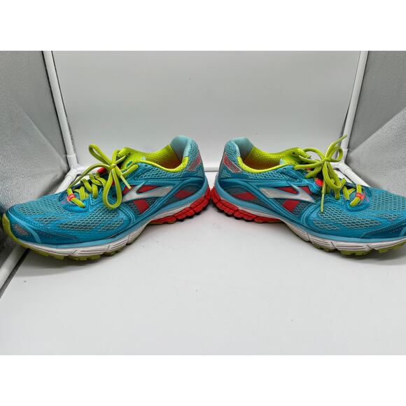 Brooks Ravenna 5 White Neon Pink Blue Running Walking Athletic Shoes Womens 9.5 - Picture 3 of 7